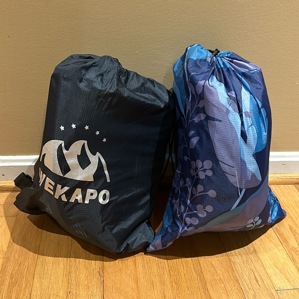 His & hers Wekapo air loungers.